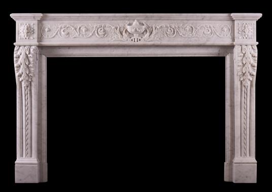 A French fireplace in the Louis XVI manner