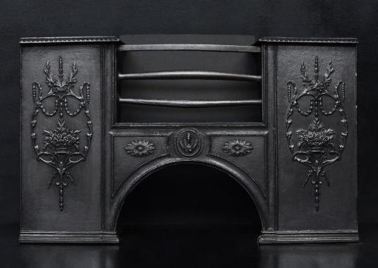 A 19th century English cast iron hob grate