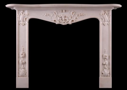 A very fine quality Italian Statuary marble fireplace